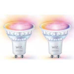 Wiz Wifi GU10 spotpære, farveskift, 2200K-6500K, 4,7W, 2-pak