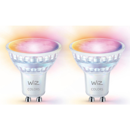 Wiz Wifi GU10 spotpære, farveskift, 2200K-6500K, 4,7W, 2-pak