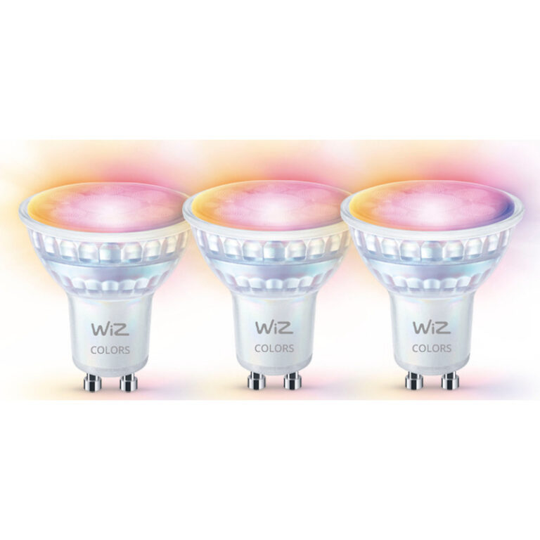Wiz Wifi GU10 spotpære, farveskift, 2200K-6500K, 4,7W, 3-pak
