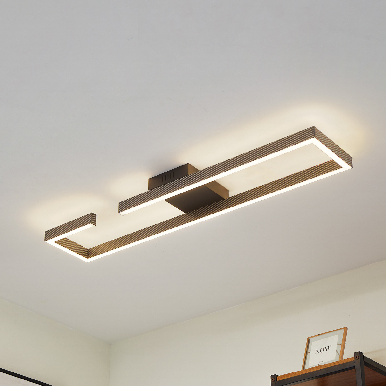 Yvor LED Loftlampe Sort - Lucande - Stue - Moderne - Metal - Med én lyskilde