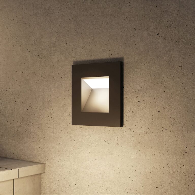Zamo Indbygningsvæglampe IP65 Black Arcchio - Entré - Moderne - Metal - Kantet