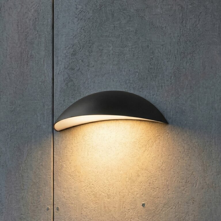 Zerino udendørs LED-væglampe, IP54, sort, aluminium Lindby - Terrasse - Moderne - Med én lyskilde