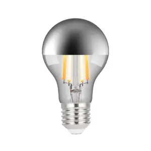 e3light - LED-pære 7,3W (806lm) CRI95 2000-2700K dæmpbar. Øverst spejlet krom E27 -