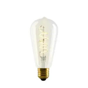 e3light - Pære LED 4W (180lm) ST64 Klar CRI90 Dæmpbar E27